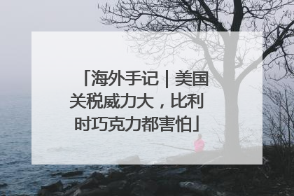 海外手记｜美国关税威力大，比利时巧克力都害怕